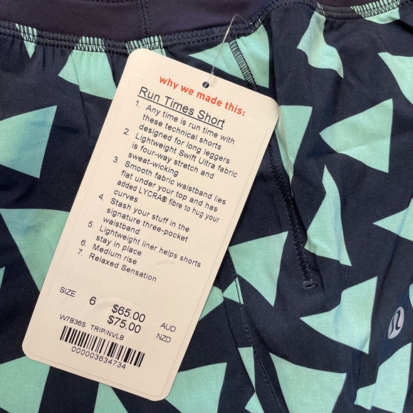 Lululemon Run Times Shorts - Nacho, Size 6 NWT - Picture 11 of 15